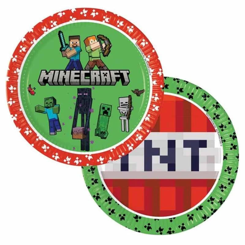 Piatto 23 cm 8 pz NEXT GEN Minecraft