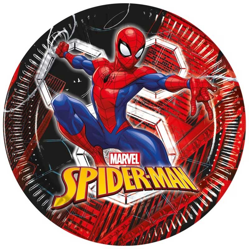 Plate 23cm 8pcs next gen Spider-Man World of Webs