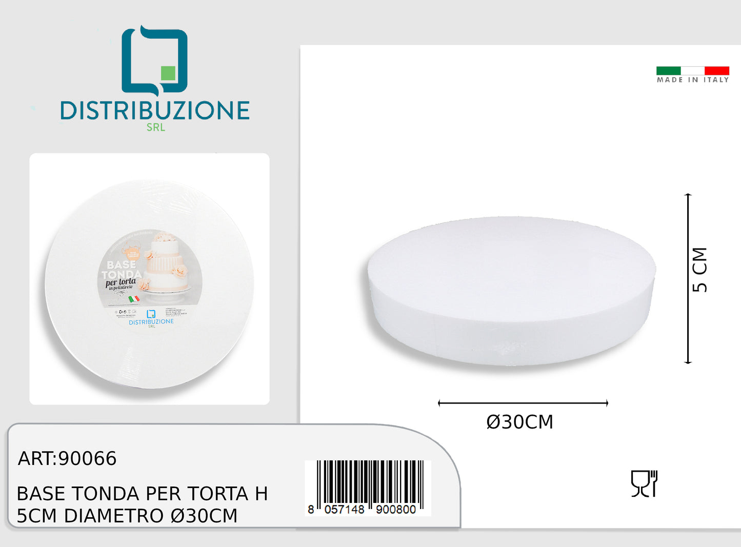 polistirolo tondo 30 h.5 conf. 1pz