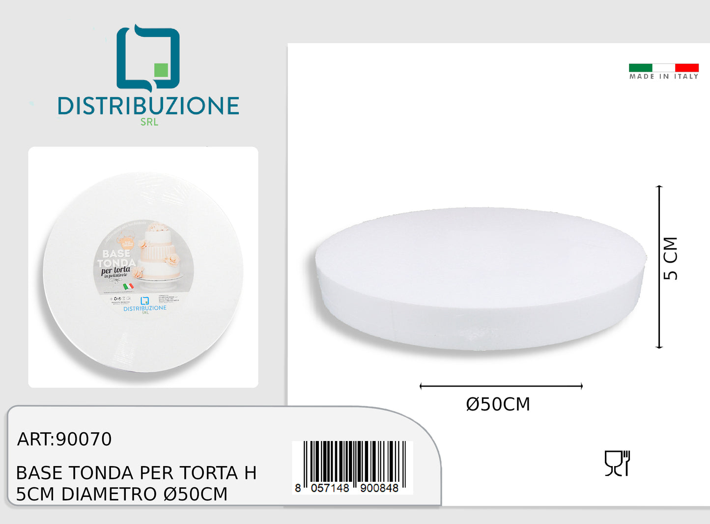 polistirolo tondo 50 h.5 conf.1pz