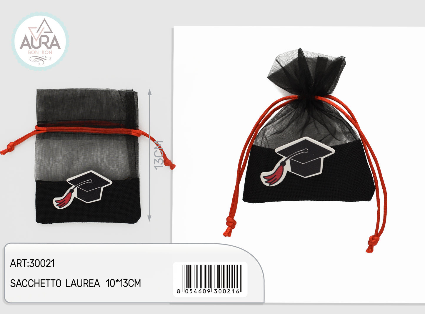 sacchetto laurea 10x13cm nero