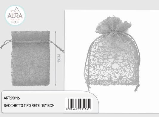 sacchetto spider grigio 13x18cm