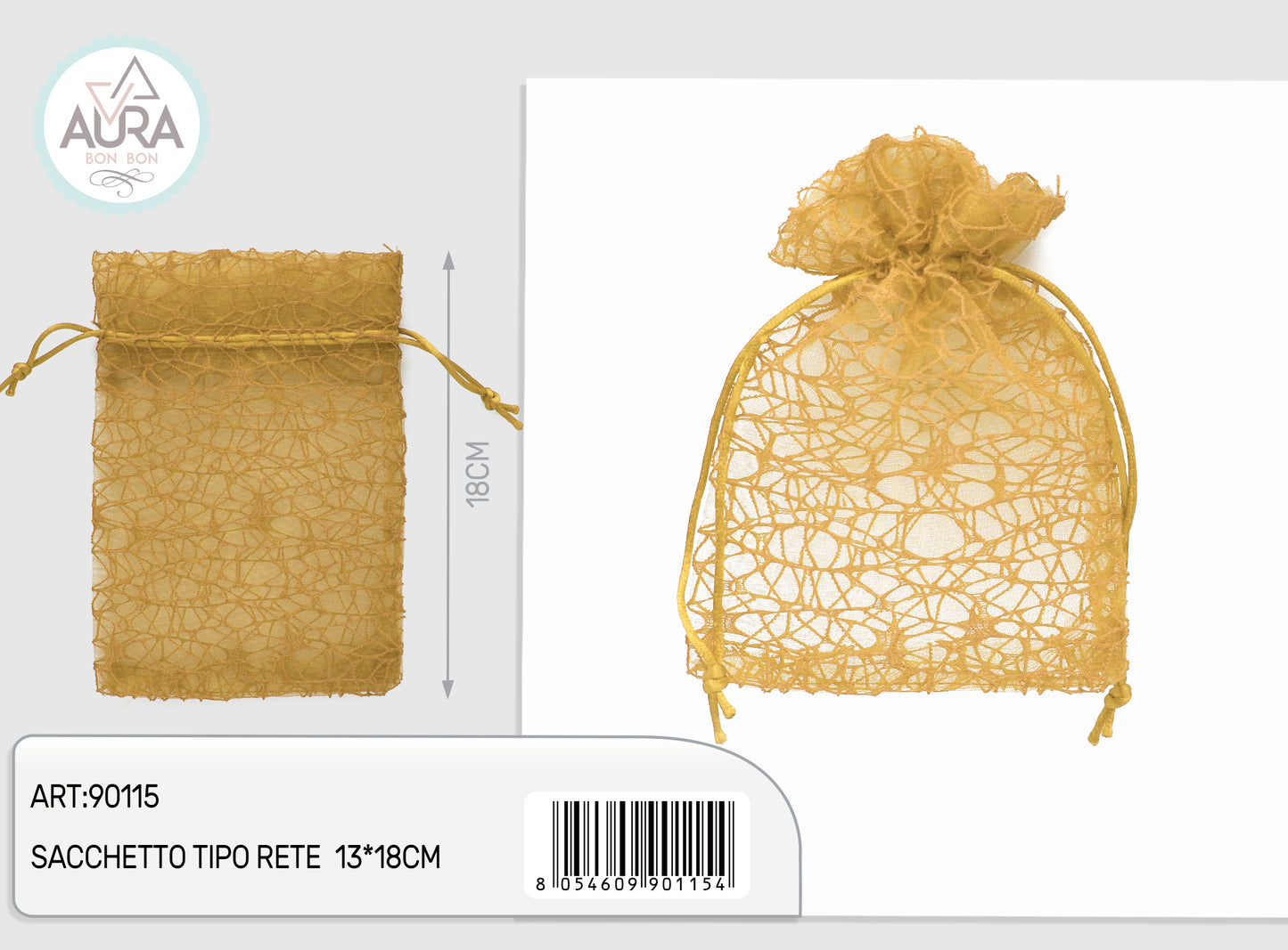 sacchetto spider marrone 13x18cm