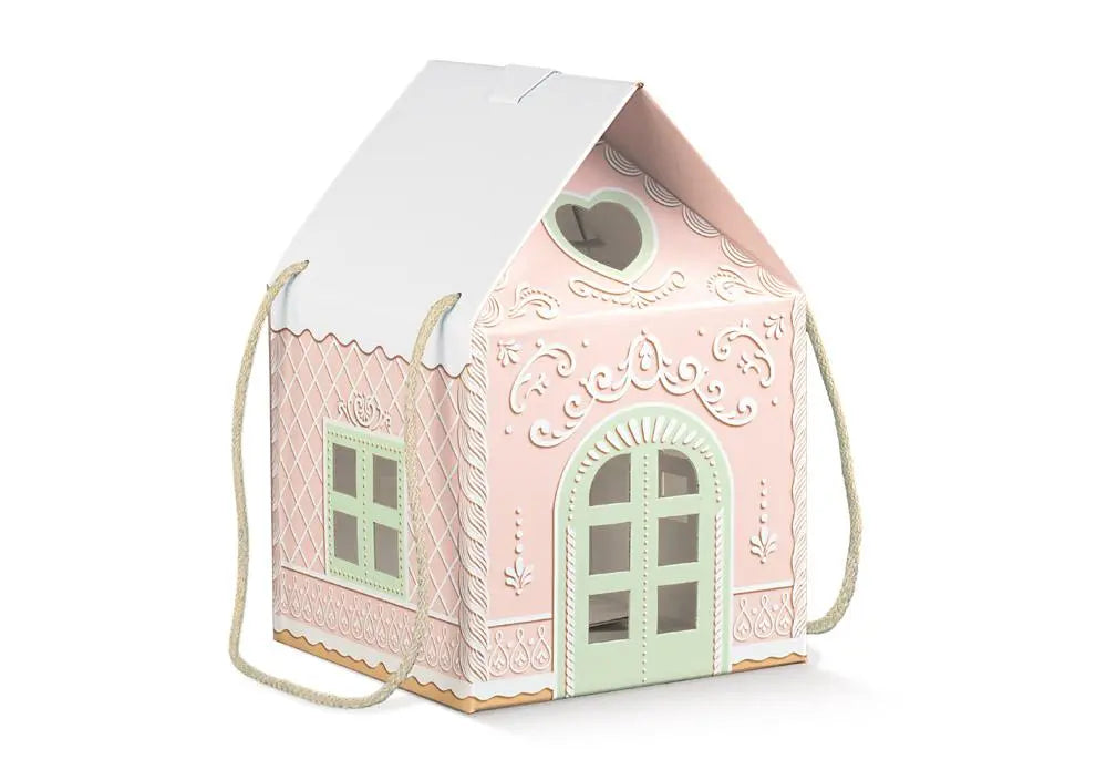 Scatola casetta 20x20x18cm rosa