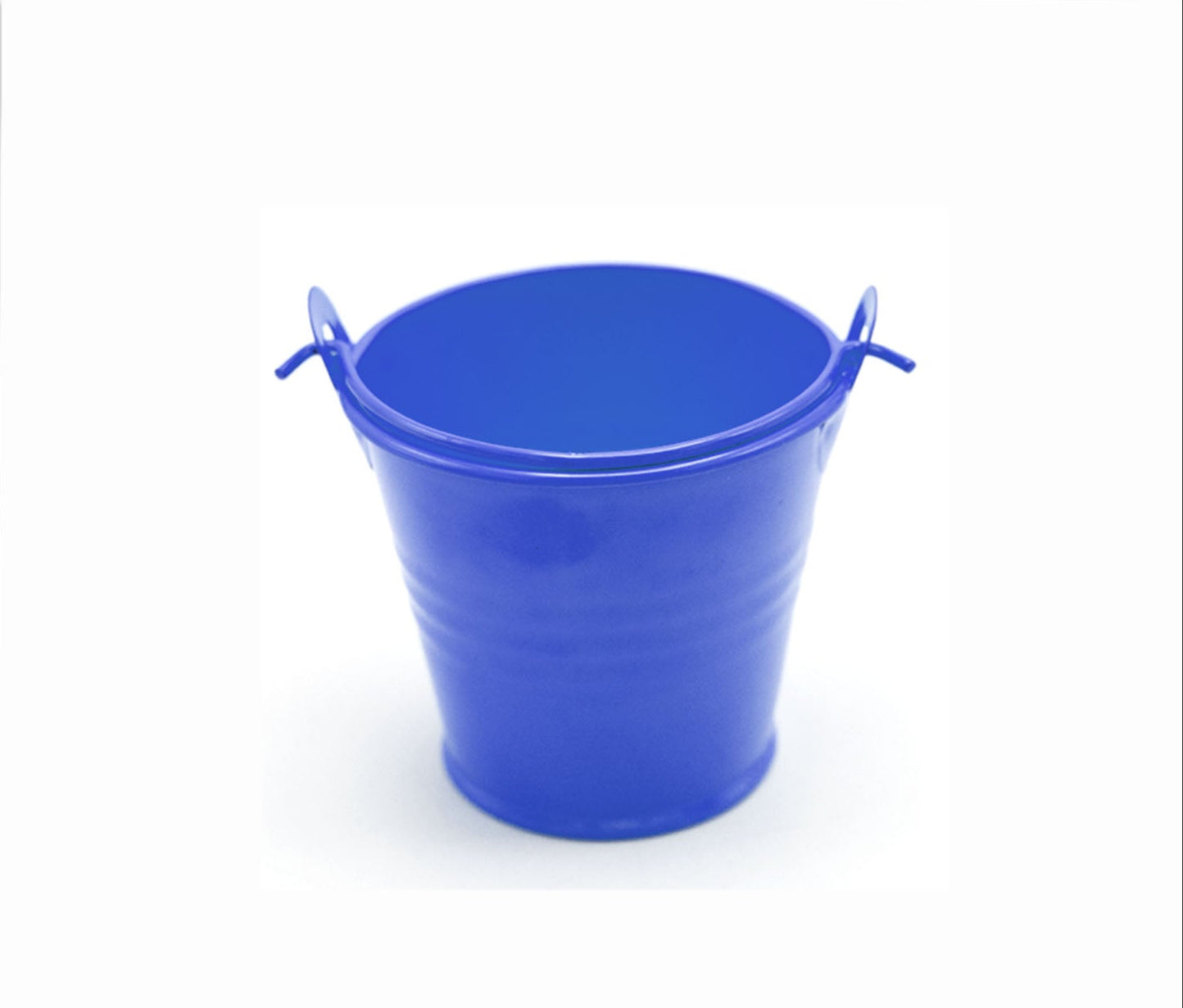 secchiello latta portaconfetti blu 6x6cm