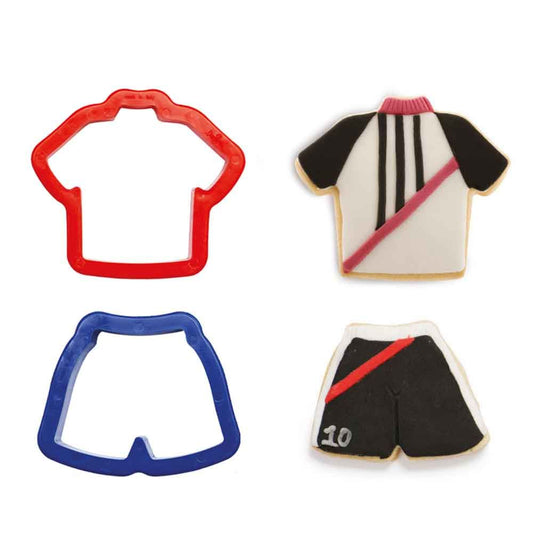 Set 2 tagliapasta maglietta e pantaloncino in plastica