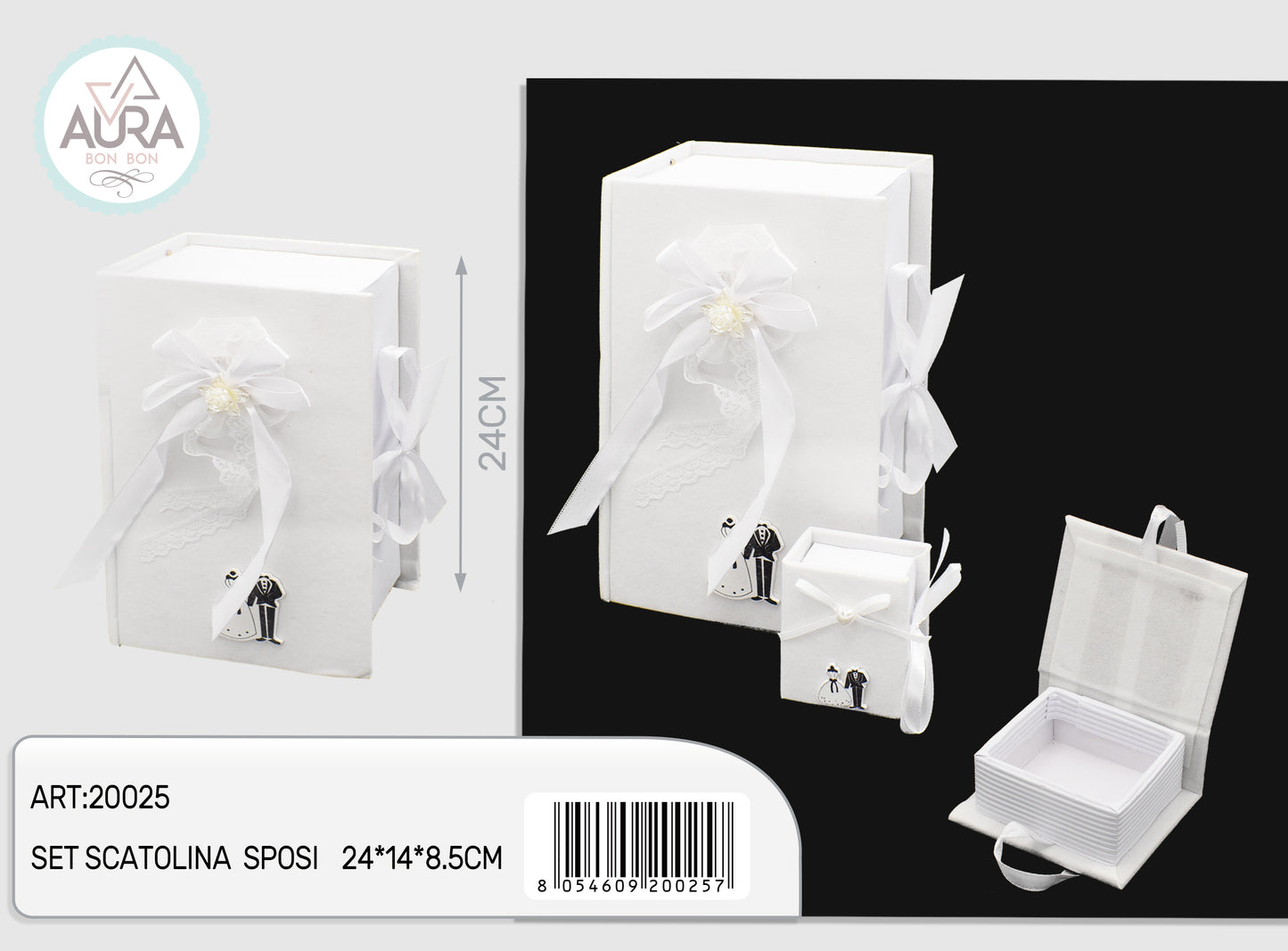 set 12 scatoline sposi