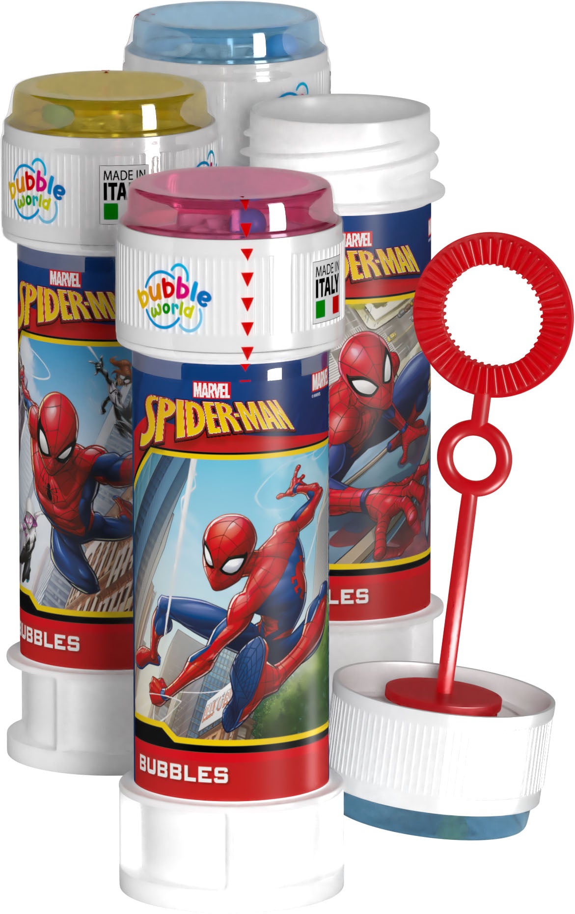 spiderman bolle di sapone