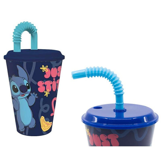 Stitch bicchiere con cannuccia 430ml