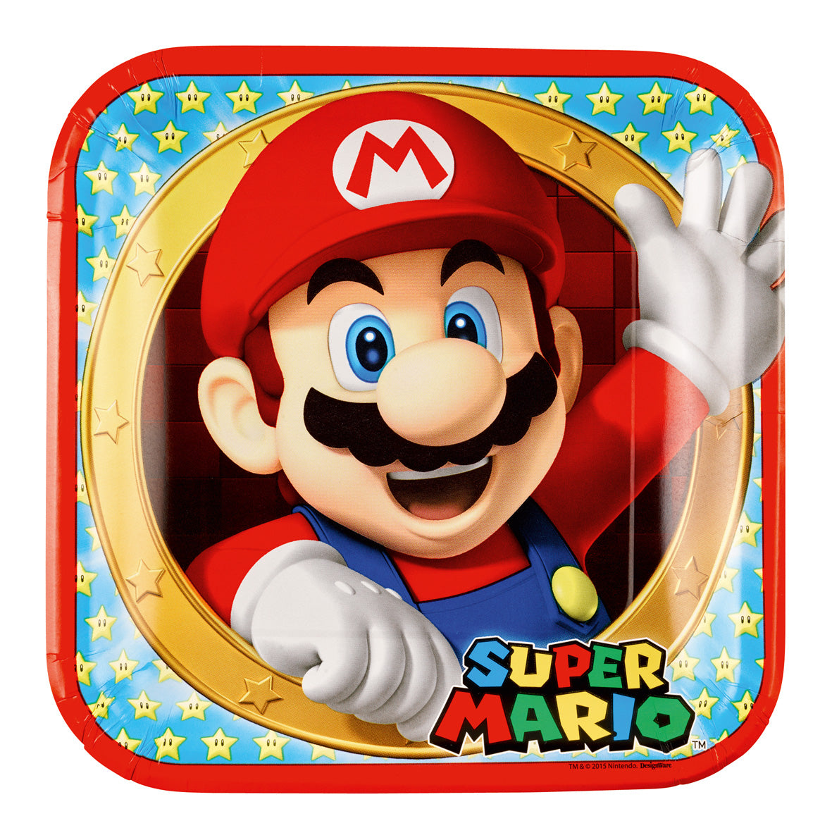 8 piatti di carta Super Mario 23 cm