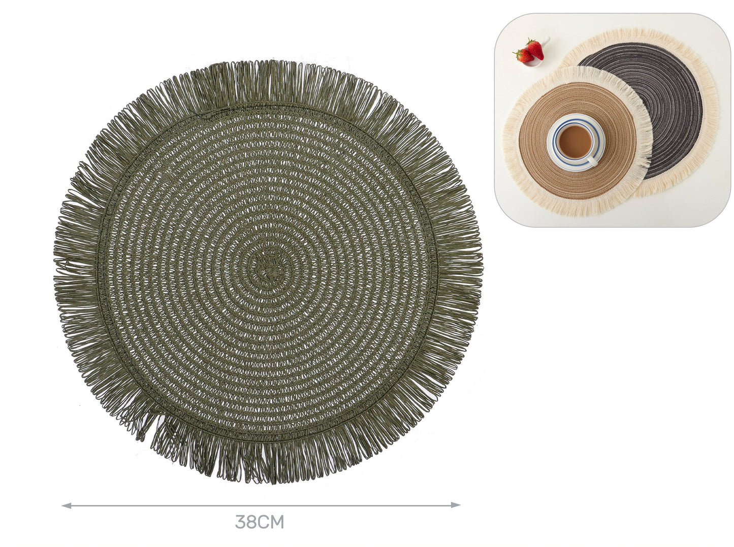 tovaglietta canapa verde