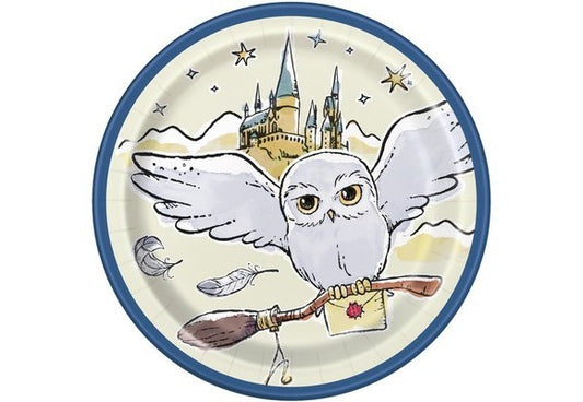 Piatti di carta piccoli 7" 17cm Harry Potter 8pz