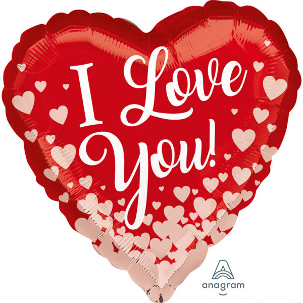17inch/42cm rose gold heart foil balloon
