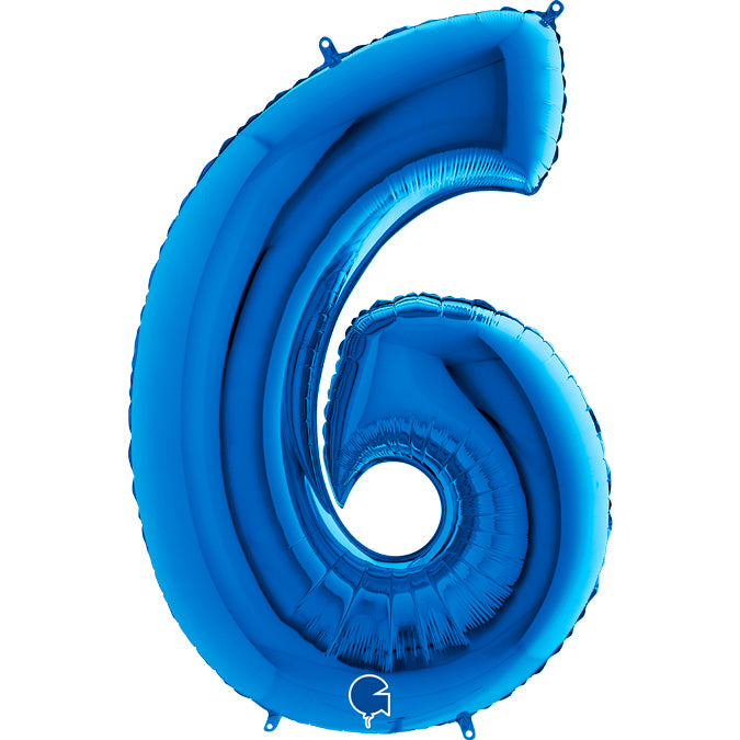 number 6 blue 102cm