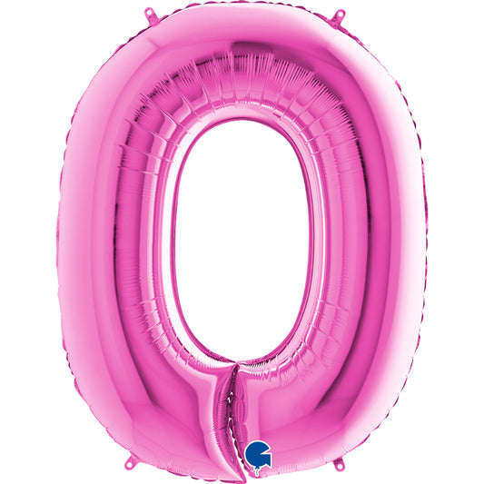 numerone 0 foil 100cm/40inch fucsia