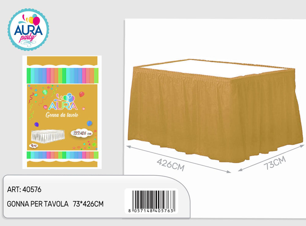 gold table skirt 73*426cm