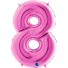 numerone 8 foil 100cm/40inch fucsia