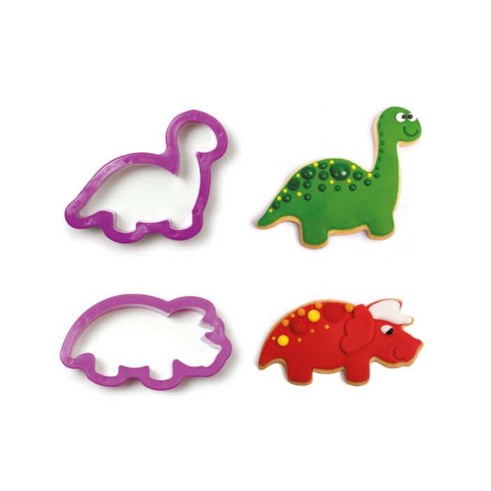 Set 2 tagliapasta dinosauro in plastica