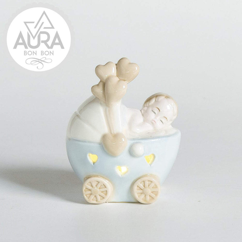light blue baby stroller 9.5*6.7*10cm