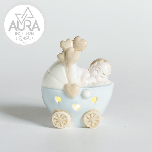 light blue baby stroller 9.5*6.7*10cm