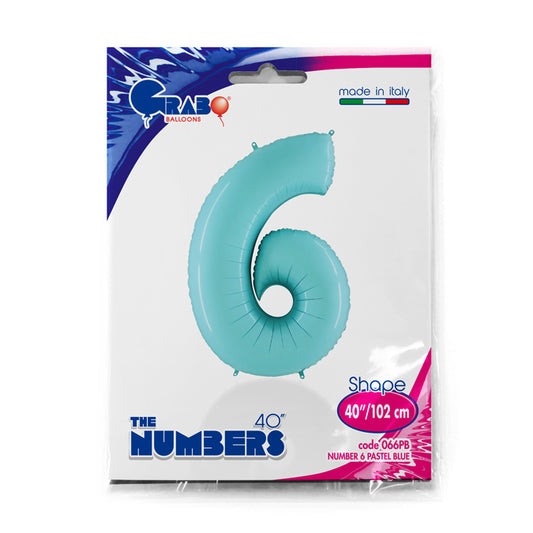 numero 9 foil 100cm/40inch celeste