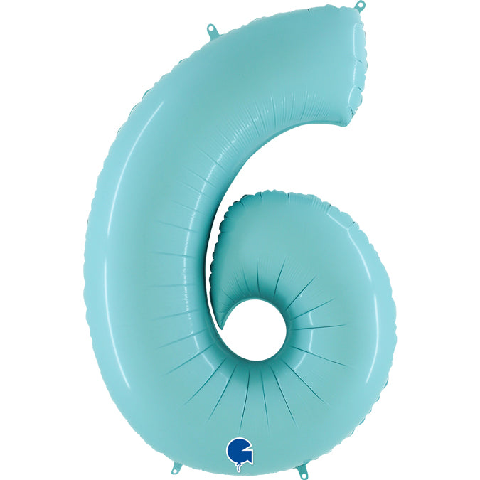 number 9 foil 100cm/40inch light blue