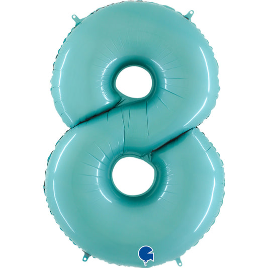 numero 8 foil 100cm/40inch celeste