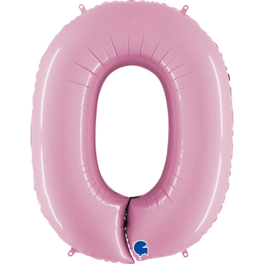 numero 0 foil 100cm/40inch rosa