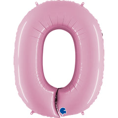 numero 0 foil 100cm/40inch rosa
