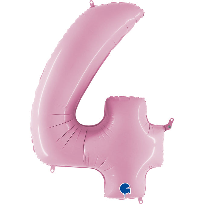 number 4 foil 100cm/40inch pink