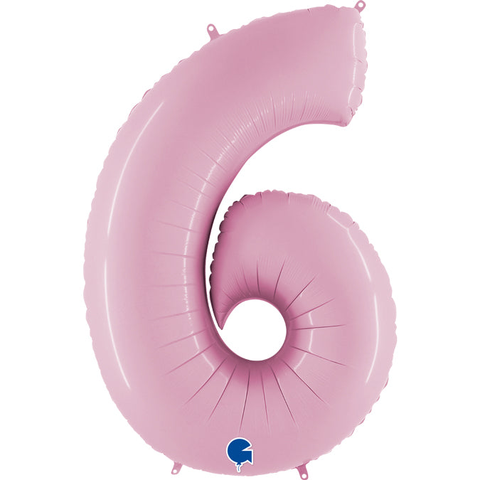 numero 6 foil 100cm/40inch rosa