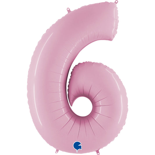 numero 6 foil 100cm/40inch rosa