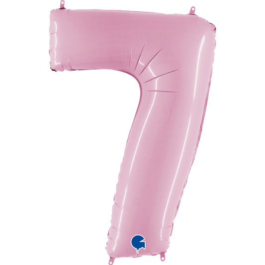 numero 7 foil 100cm/40inch rosa