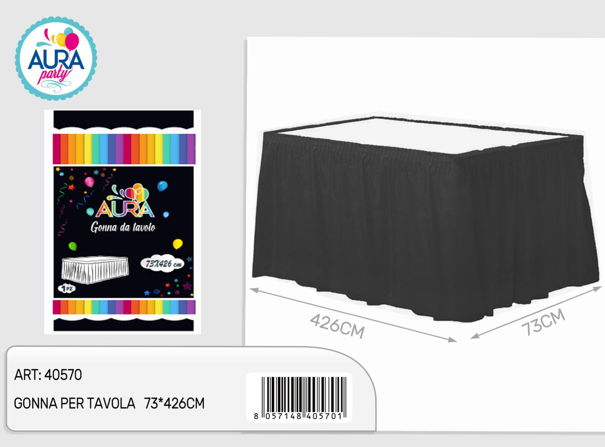 black table skirt 73*426cm