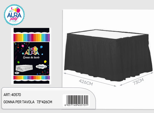 black table skirt 73*426cm