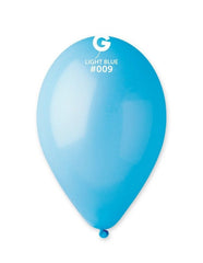 10-inch pastel blue latex balloons, 50 pcs.