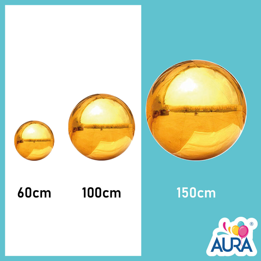 Orbs sfera gonfiabile oro Ø 150 cm – Aura, 1 pz