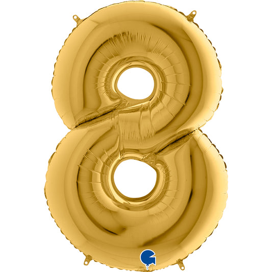 numero 8 foil 100cm/40inch oro