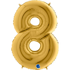 number 8 foil 100cm/40inch gold