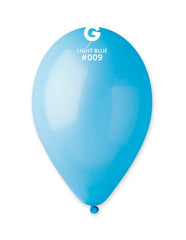 12-inch pastel light blue latex balloons, 50 pcs