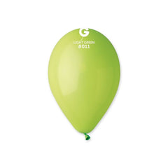 12-inch pastel latex balloons, light green, cf.50