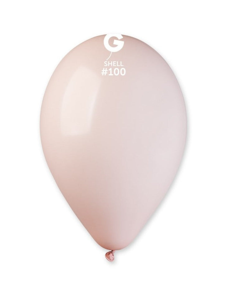 12-inch latex pastel shell balloons, 50 cf.