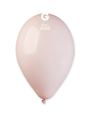 12-inch latex pastel shell balloons, 50 cf.