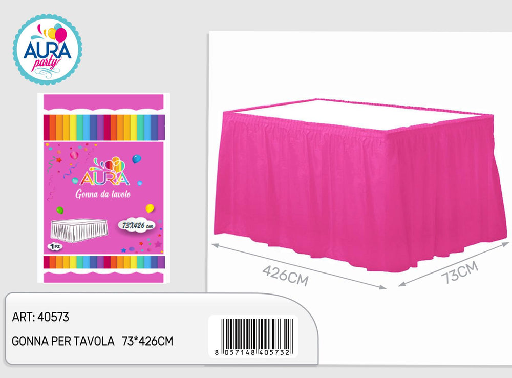 fuchsia table skirt 73*426cm