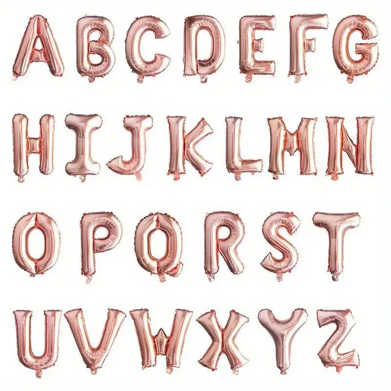 35cm Pink Gold Letter Balloons
