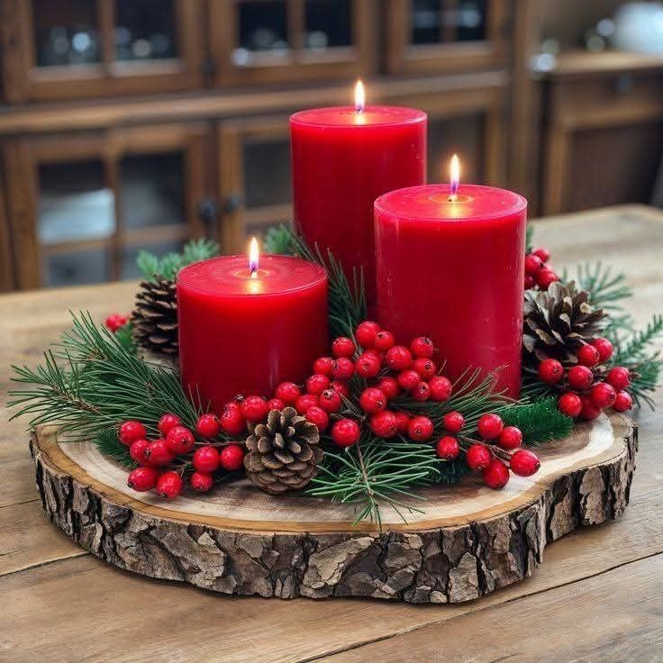 Colored candle, pack of 1 piece, 5x9 red