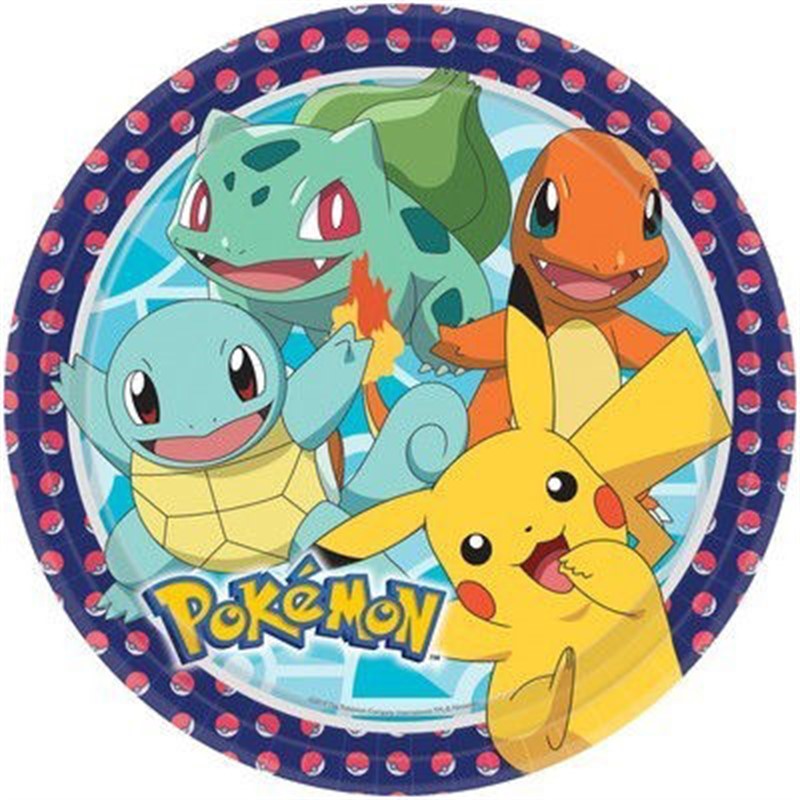 Piatto 23cm 8pz Pokemon the Original