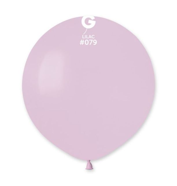 19-inch pastel lilac latex balloons, 25 pcs