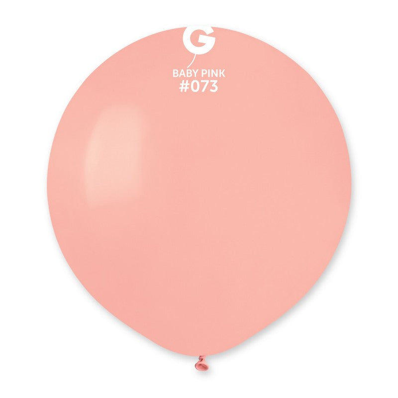 19-inch pastel baby pink latex balloons, 25 pcs