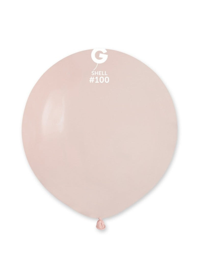 19-inch pastel shell latex balloons, cf.25